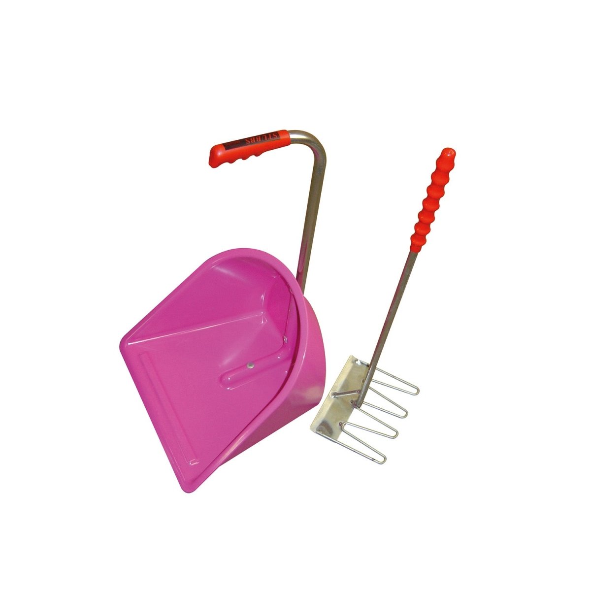 Stubbs Stable Mate Manure Collector with Rake - Pink -