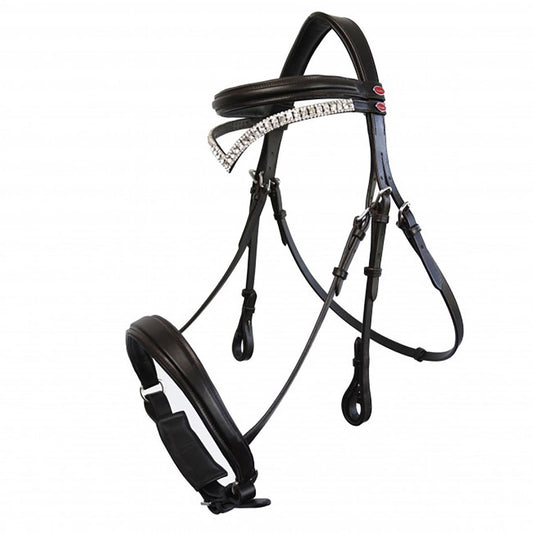 Whitaker Lynton Snaffle Bridle C/W Spare Browband - Black - Pony